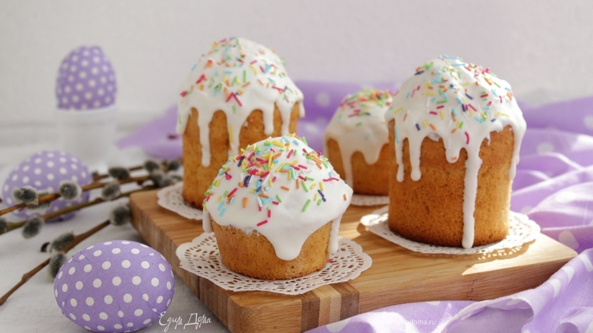 Апельсиновый бездрожжевой кулич