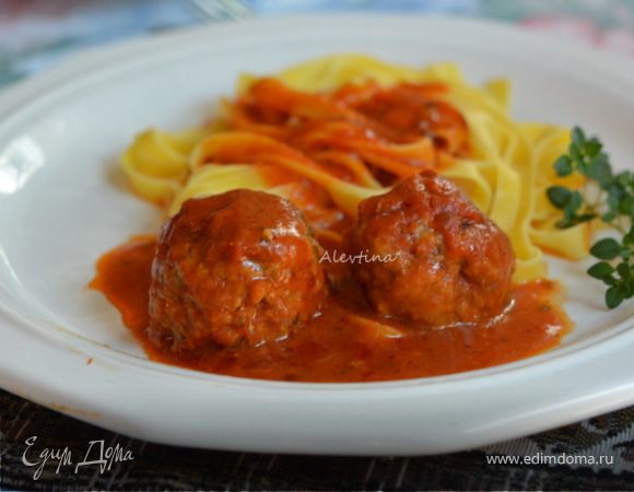 Итальянские фрикадельки с рикоттой Итальянские фрикадельки с рикоттой