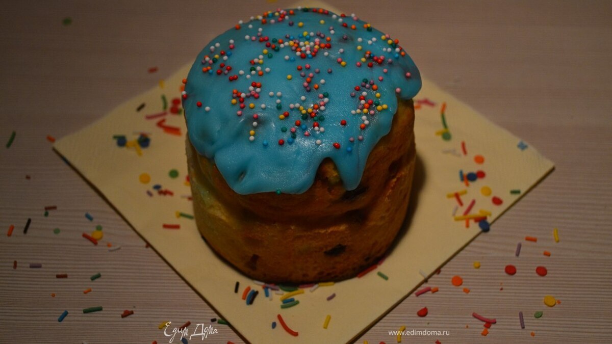 Творожный кулич без дрожжей