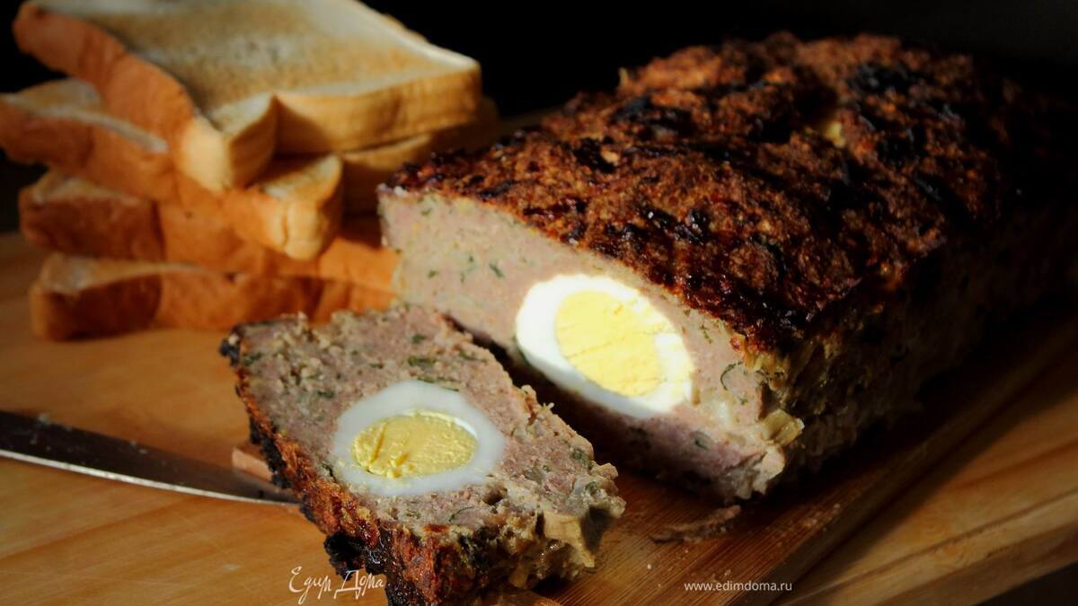 Мясной хлеб с яйцом «Солнечный»