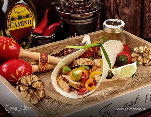 Фахитас с куриной грудкой Текс-мекс