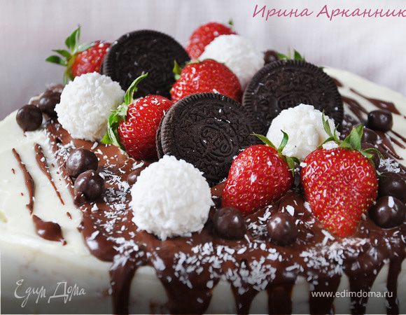 Торт с маскарпоне и взбитыми сливками Торт с маскарпоне и взбитыми сливками