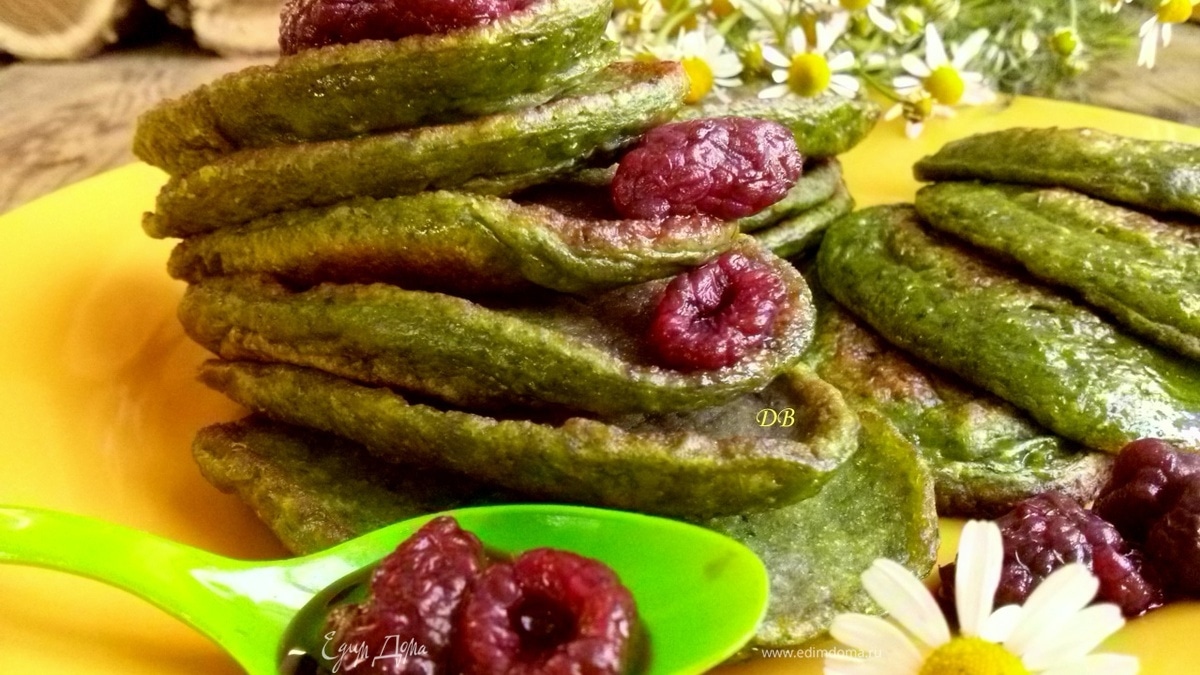 Оладьи со шпинатом