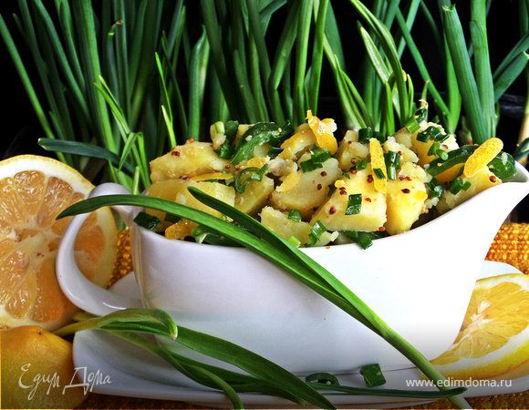 Лимонный картофель с луком Лимонный картофель с луком