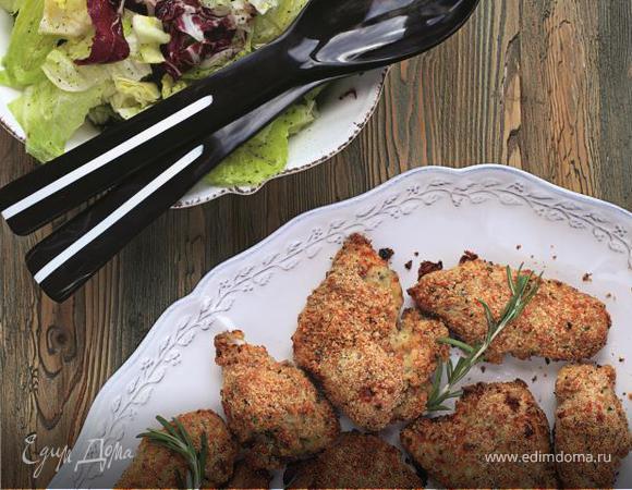 Цесарка в корочке из пармезана