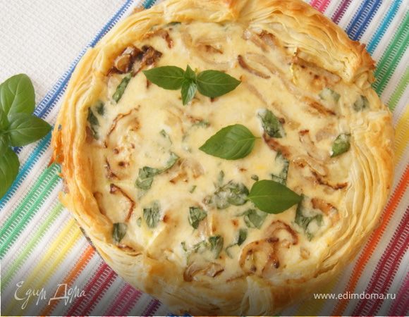 Тарт с кабачком и базиликом