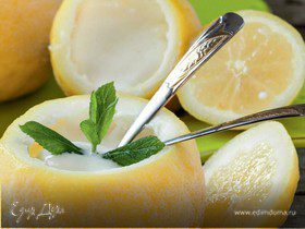Лимонный сорбет с мятой