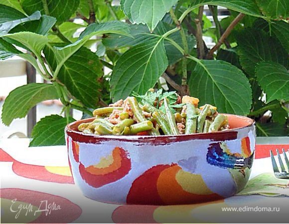 Стручковая фасоль с мясным рагу Стручковая фасоль с мясным рагу