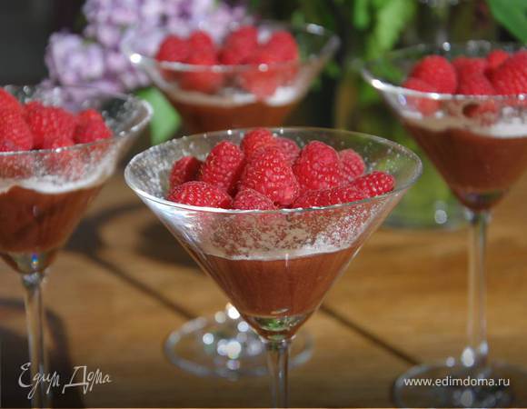 Шоколадный мусс с малиной Шоколадный мусс с малиной