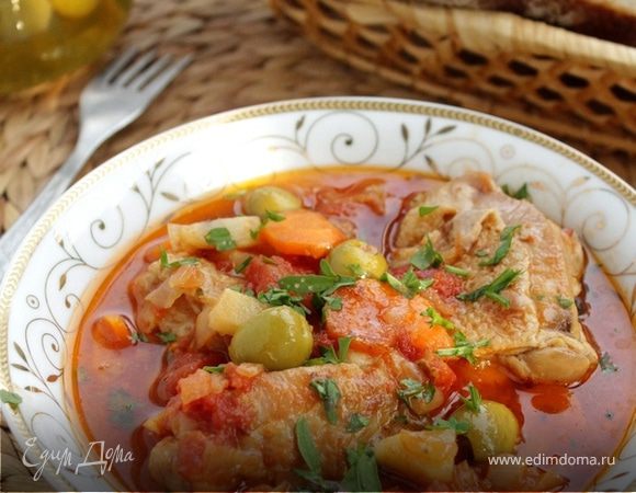 Фрикасе из курицы в томате Фрикасе из курицы в томате