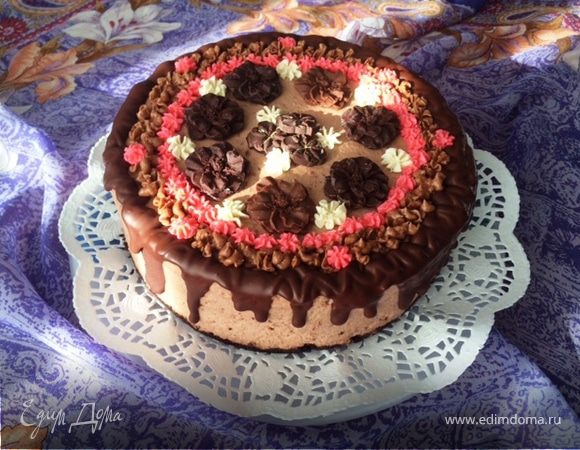 Вишневый муссовый торт без выпечки