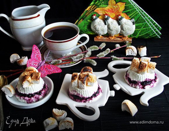 Творожный десерт с маршмеллоу Творожный десерт с маршмеллоу