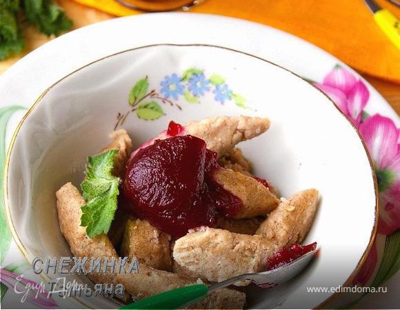 Ленивые вареники «лайт» с ягодным киселем