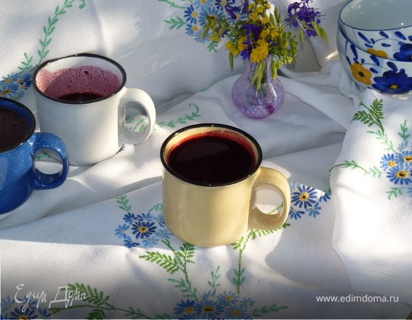 Бархатный чернично-сливочный кисель