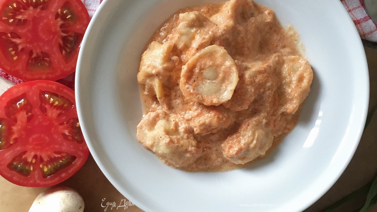 Запеченные пельмени