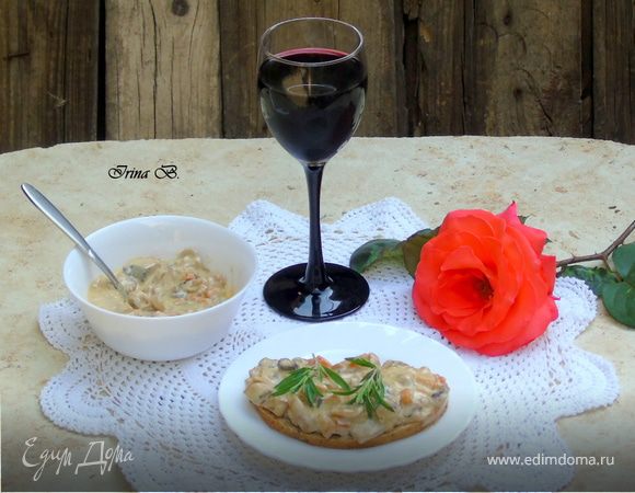 Грибное соте с вином и горгонзолой Грибное соте с вином и горгонзолой