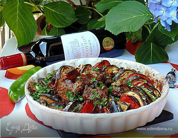 Запеченные овощи «Рататуй» с острой телятиной Запеченные овощи «Рататуй» с острой телятиной