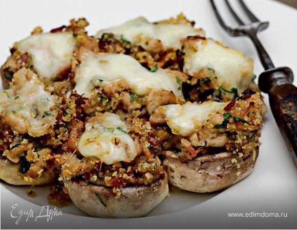 Фаршированные цесаркой шампиньоны Фаршированные цесаркой шампиньоны