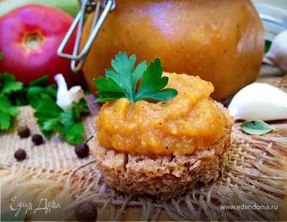 Кабачковая икра, запеченная в рукаве