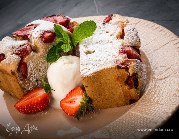 Летний клубничный кекс Летний клубничный кекс