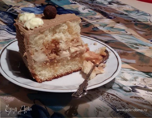 Торт с муссом крем-брюле из мороженого ко дню святых Петра и Февронии 