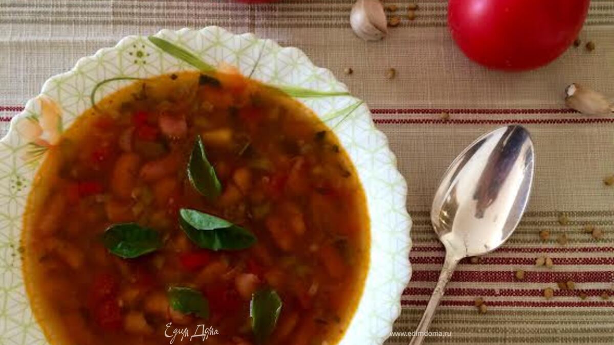 Суп из молодой фасоли