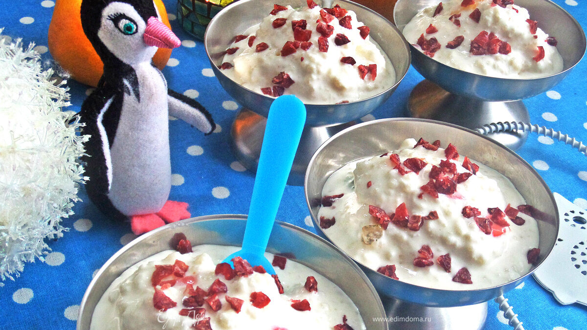 Мороженое из риса и мармелада