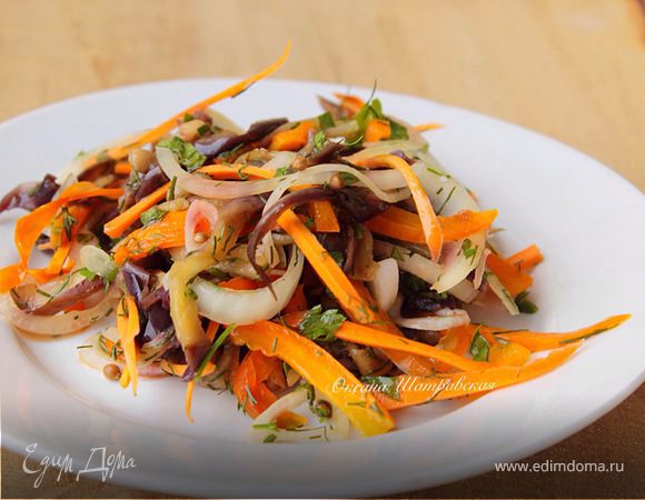 Салат из баклажанов в корейском стиле