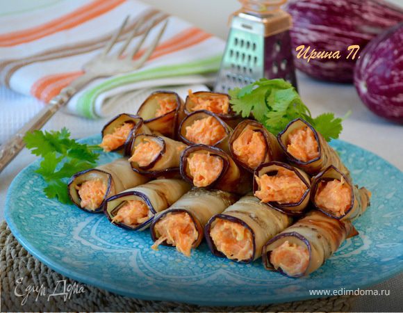 Баклажанные рулетики Баклажанные рулетики