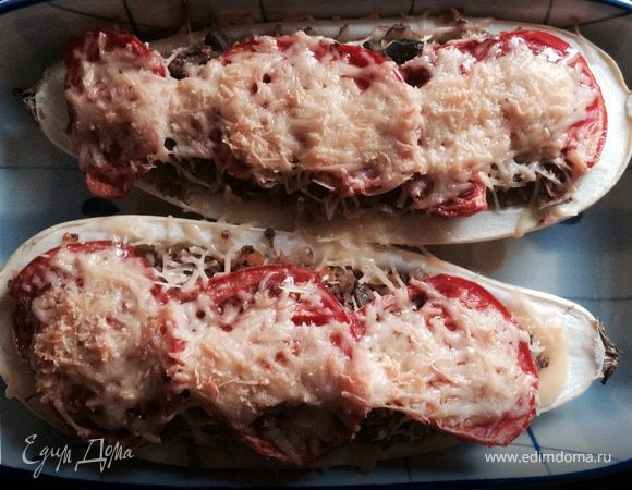 Кабачки, фаршированные гречкой