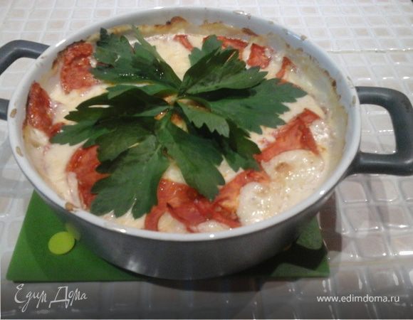 Форель в сливочном соусе с томатами