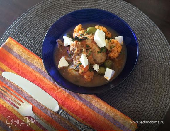 Тушеная курица