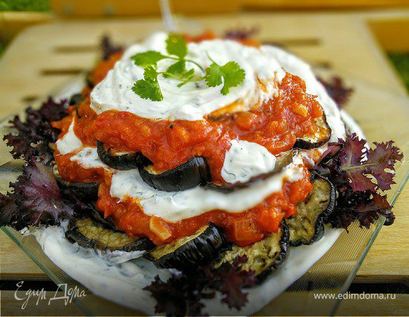 Баклажаны под соусом суго со сметаной