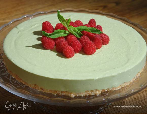 Кокосовый чизкейк на зеленом чае