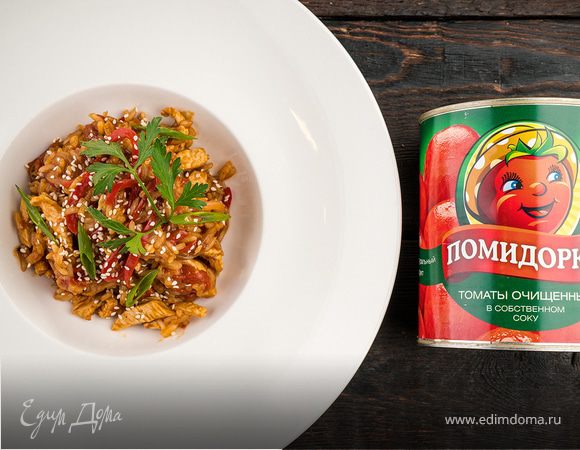 Жареный рис с курицей