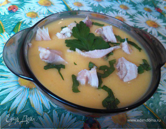 Суп-пюре с тыквой и курицей Суп-пюре с тыквой и курицей