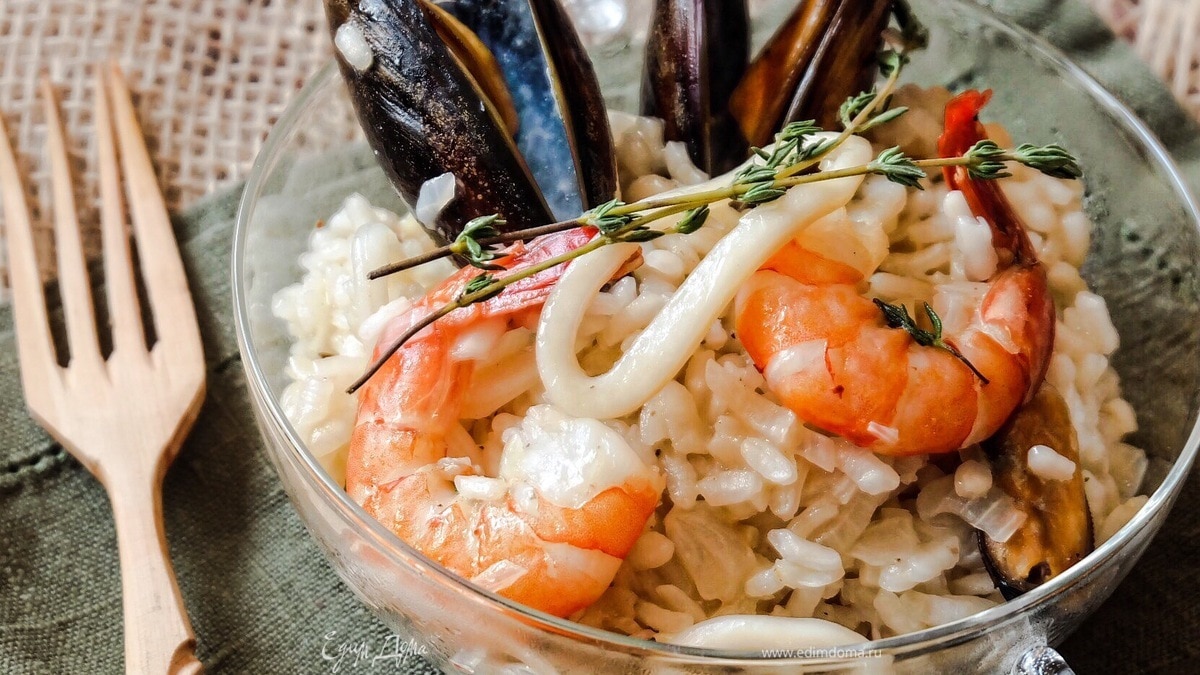 Ризоттo porto venere с морепродуктами