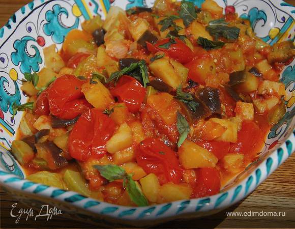 Капоната с кабачком и картофелем Капоната с кабачком и картофелем