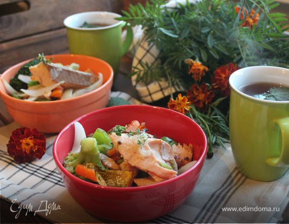 Кета с овощами Кета с овощами