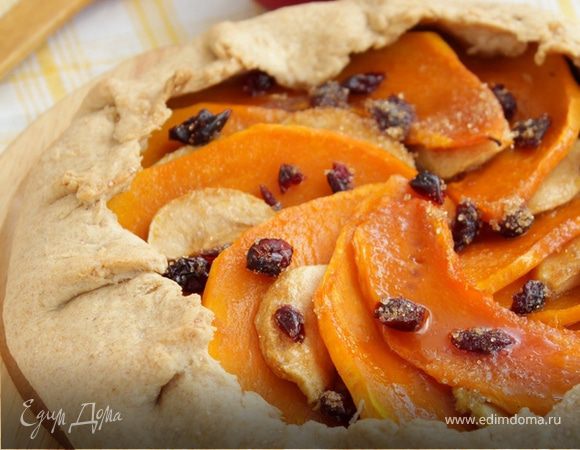 Галета с тыквой, яблоком и вяленой клюквой