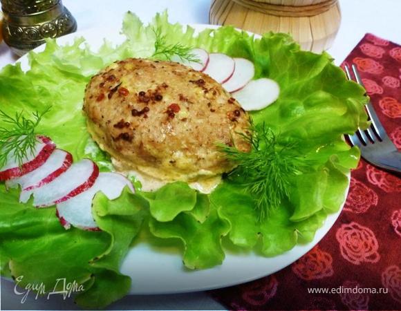 Зразы из кеты с начинкой из капусты и вешенок Зразы из кеты с начинкой из капусты и вешенок