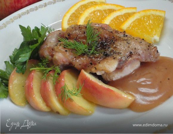 Утка в яблочно-апельсиновом соусе