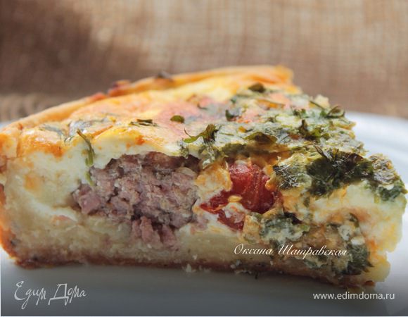 Пирог с мясными шариками