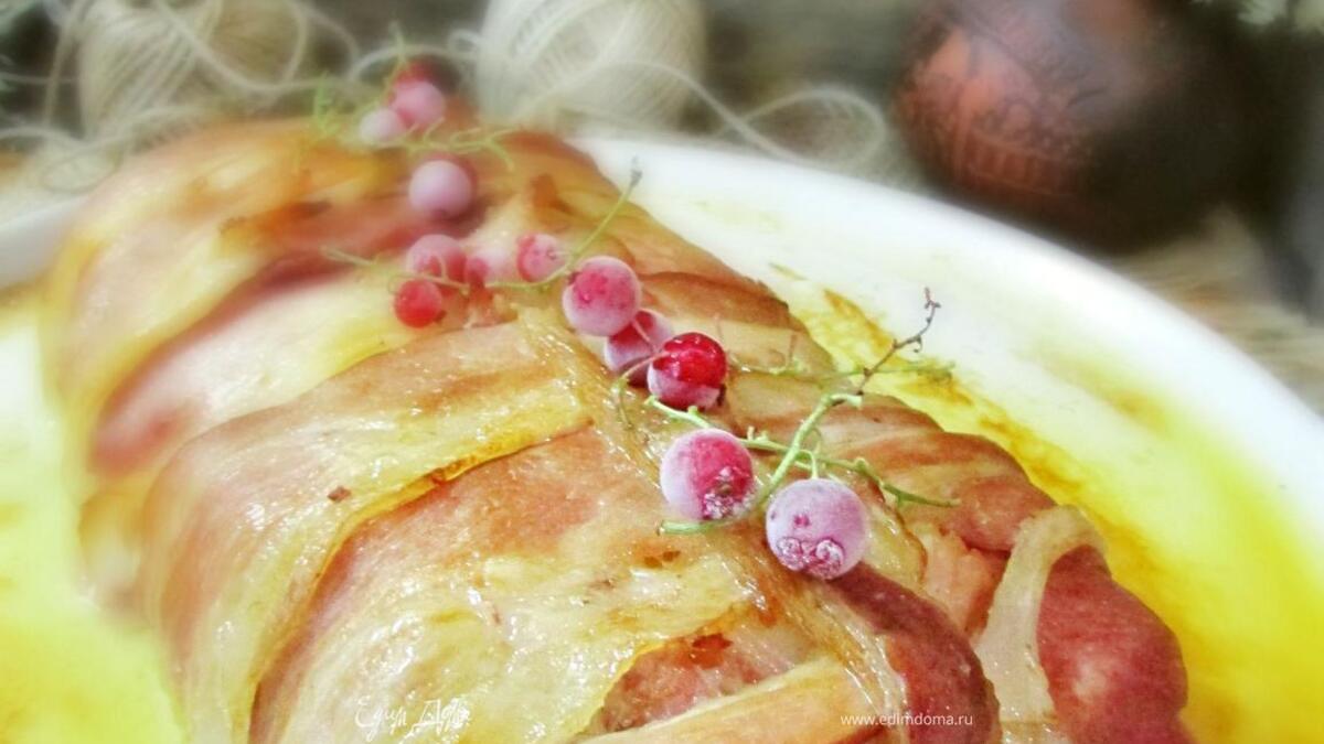 Картофельный мильфей с беконом