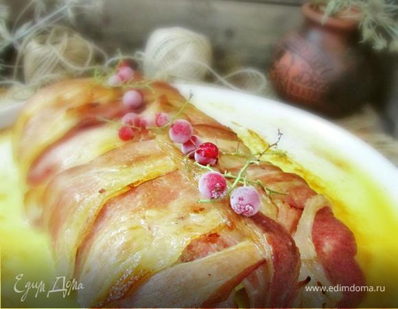 Картофельный мильфей с беконом