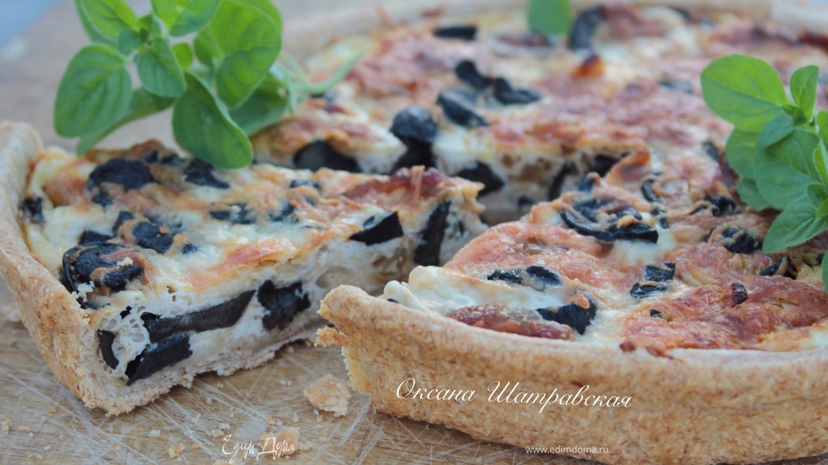 Киш с грибами