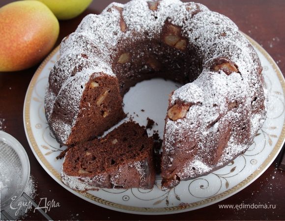 Шоколадный кекс с грушами Шоколадный кекс с грушами