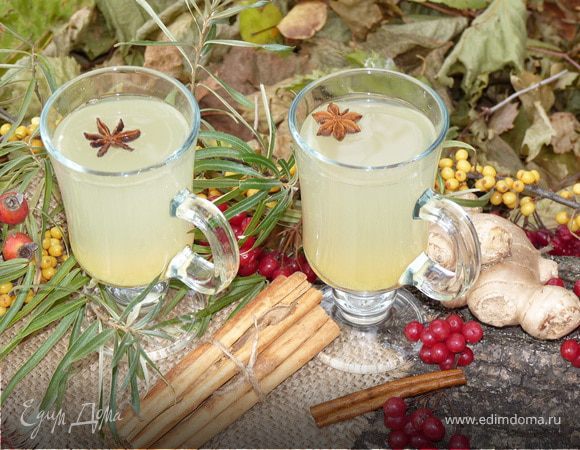 Имбирный чай с облепихой Имбирный чай с облепихой