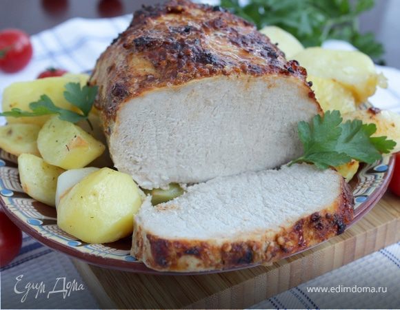 Карбонад варено-печеный в аджике Карбонад варено-печеный в аджике