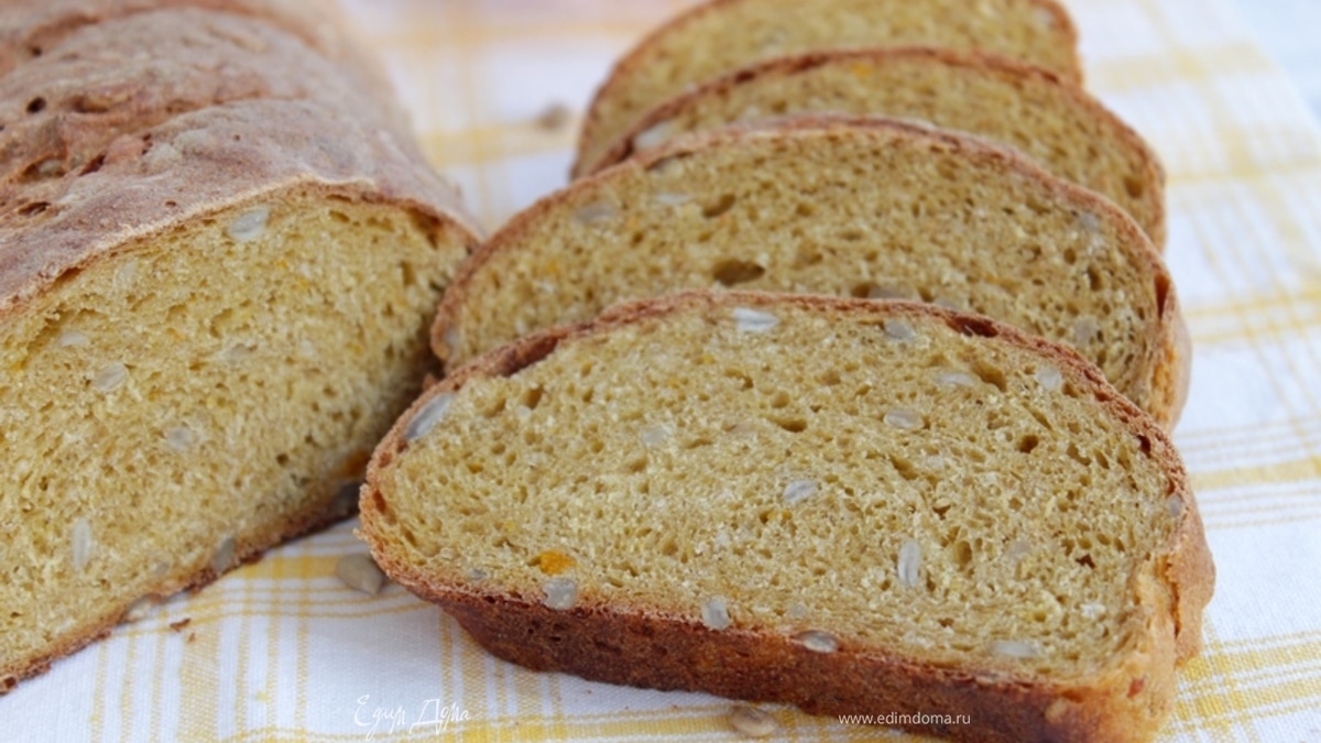 Пшенично-ржаной хлеб с тыквой